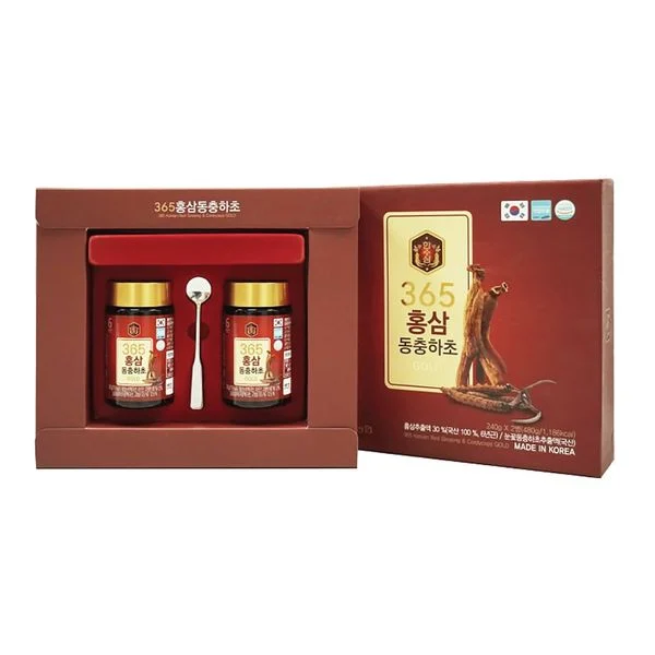 Cao Hồng Sâm Đông Trùng Hạ Thảo 365 Hàn Quốc Hộp 2 Lọ x 240g